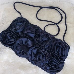 Navy Blue Rose 💙 Evening Bag